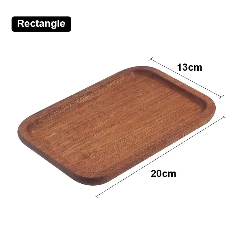 Bandeja de Madera Natural Estilo Japonés | Diseño Minimalista para Café y Postres