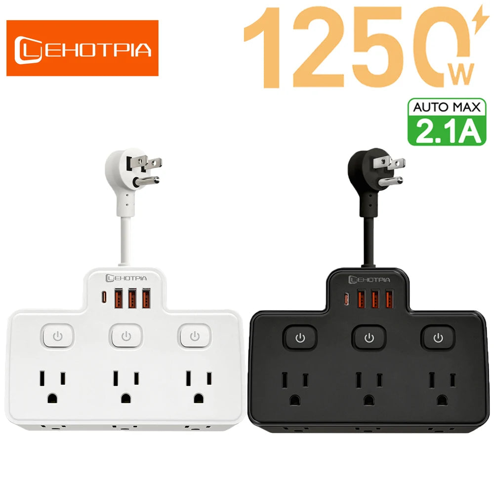 Regleta Multifuncional con USB y Tipo C | Organización y Carga Inteligente