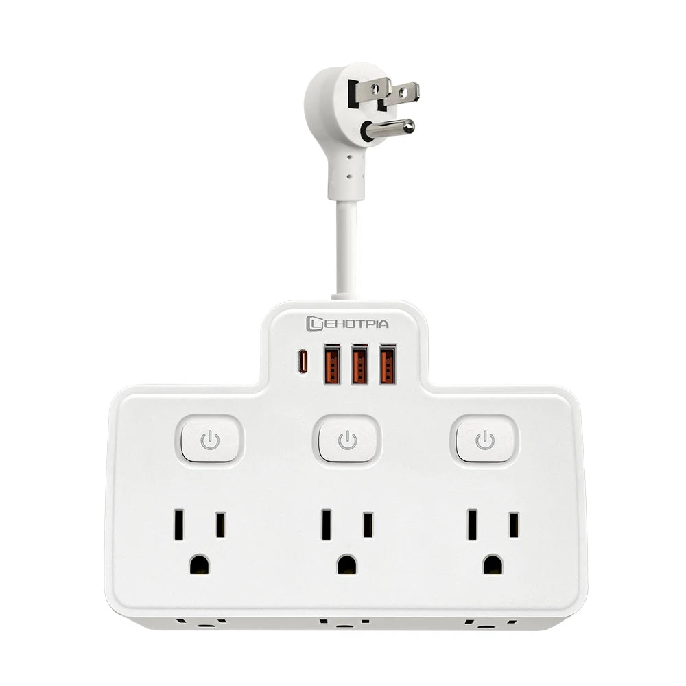 Regleta Multifuncional con USB y Tipo C | Organización y Carga Inteligente