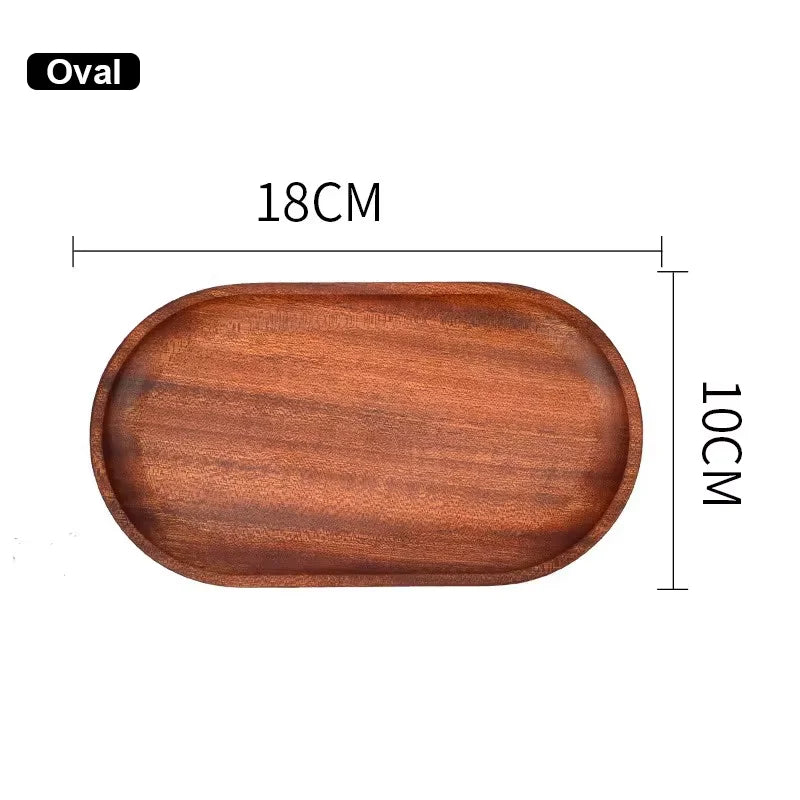 Bandeja de Madera Natural Estilo Japonés | Diseño Minimalista para Café y Postres
