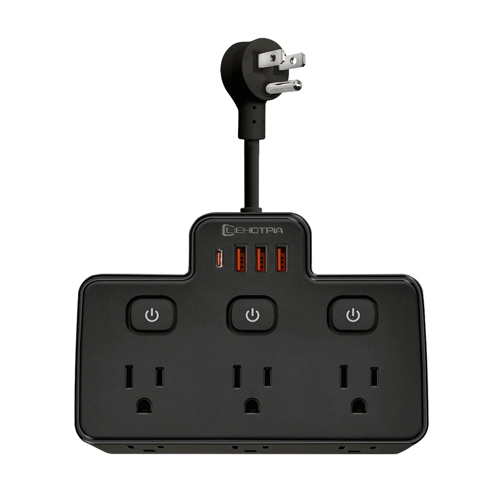 Regleta Multifuncional con USB y Tipo C | Organización y Carga Inteligente